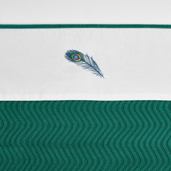 Ledikantlaken Peacock Emerald Green 70x100
