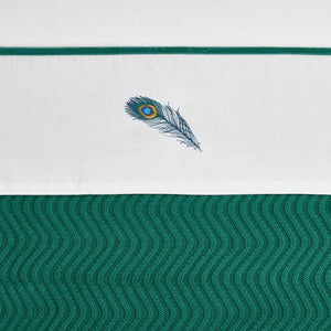 Ledikantlaken Peacock Emerald Green 70x100