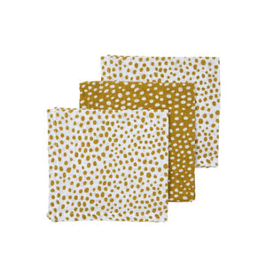 Hydrofiele monddoekjes 3 Pack Cheeta Honey Gold